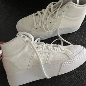 adidas Women's Cream High-Top Sneakers